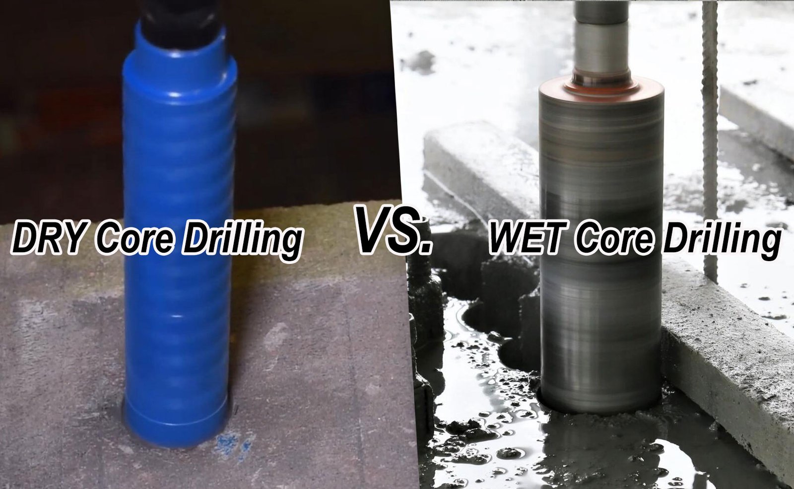 DRY Core Drilling VS WET Core Drilling