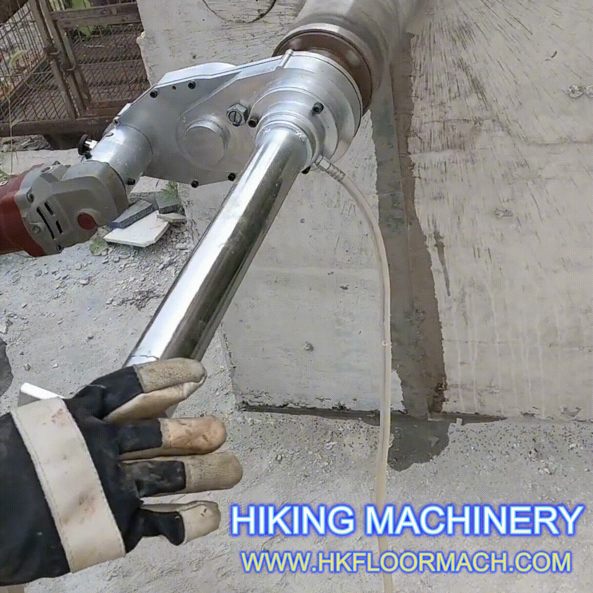 HKCD200 Easy Concrete Core Drill Machine is working