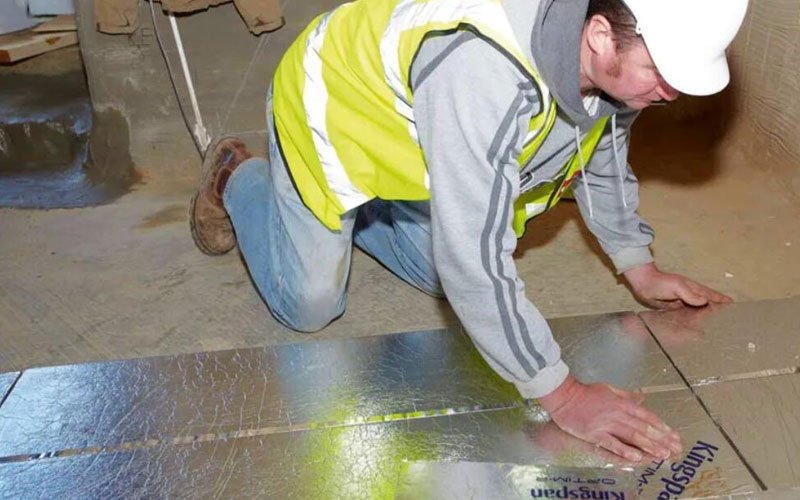 Installation of Insulation Layer for Concrete Flooring