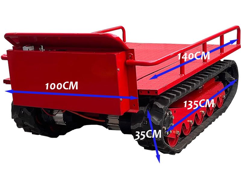 RT330 Tracked Wheelbarrow size