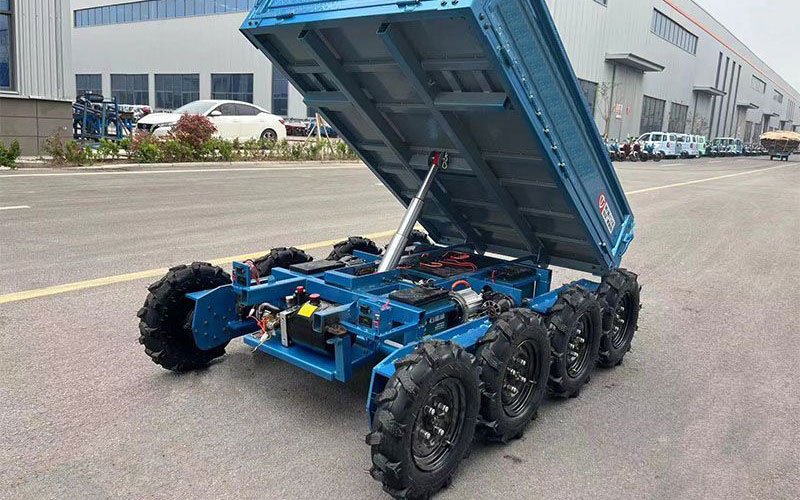 hydraulic lift of the wheelbarrow