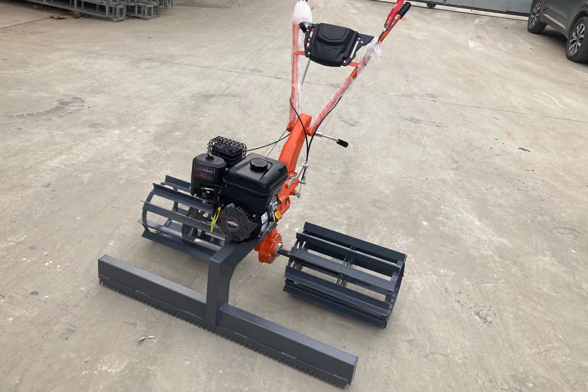 power concrete rake machine